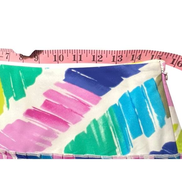 Lord & Taylor 424 Fifth Abstract Pleated Skirt Size 6 Bright Pastel Sketchbook - Picture 6 of 8